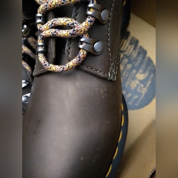 Dr. Martens Boots Women's Size 7 Serena Collar Milo 1460 Faux Fur Khaki… - Picture 9 of 9